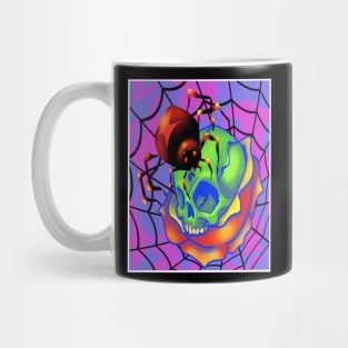 Spider skull and Rose Mug